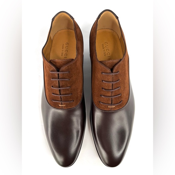 Gucci Oxford Suede Leather GG Logo Lace-up Men Loafers UK 13 - US 13.5 - EU 47 - Picture 6 of 9